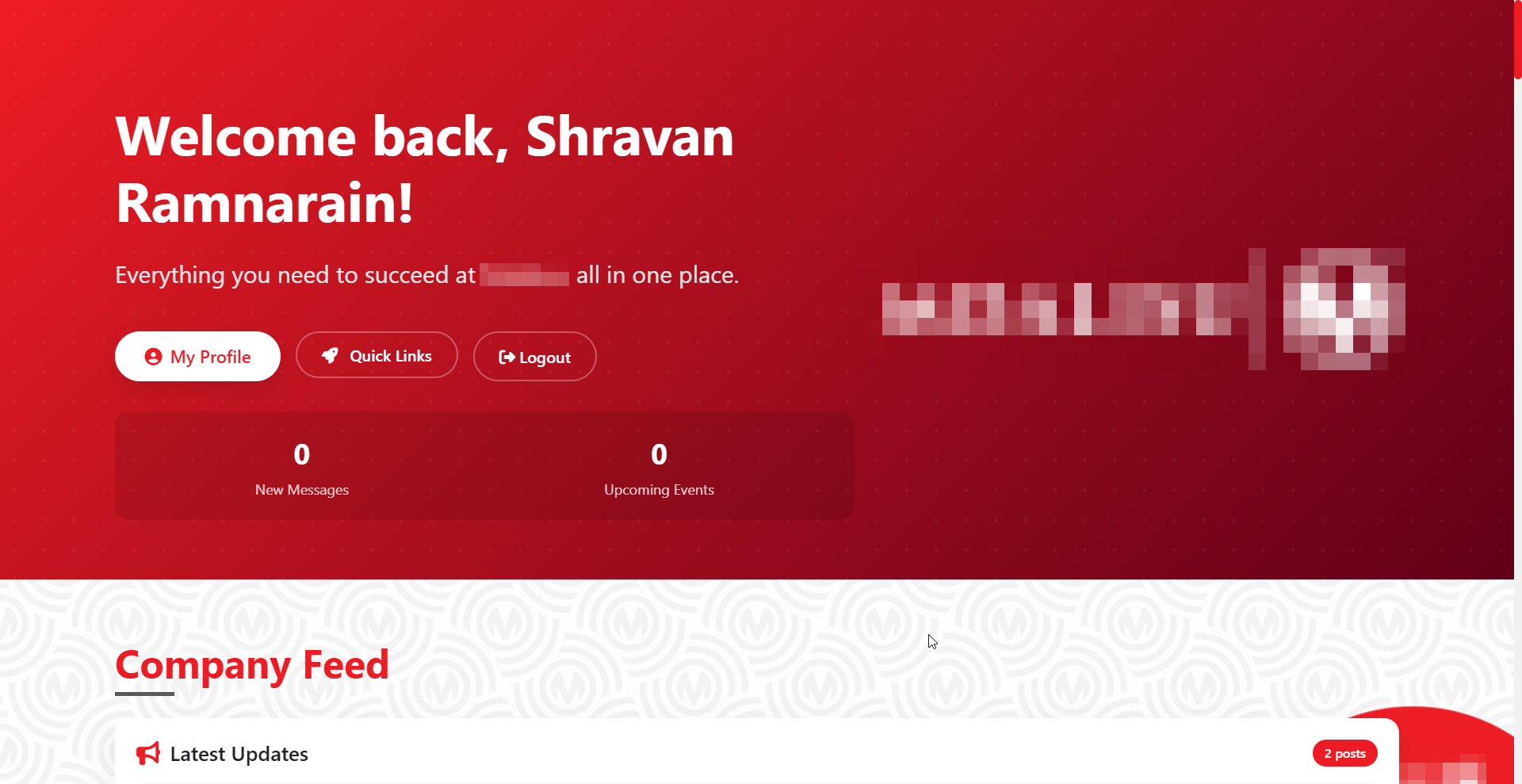 Employee Welcome Dashboard